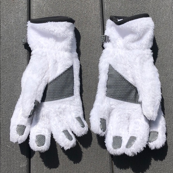 white north face gloves